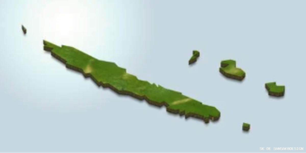 New Caledonia 3d Map - sk de sansak@design Accord historique et courageux sur l’avenir de la Calédonie